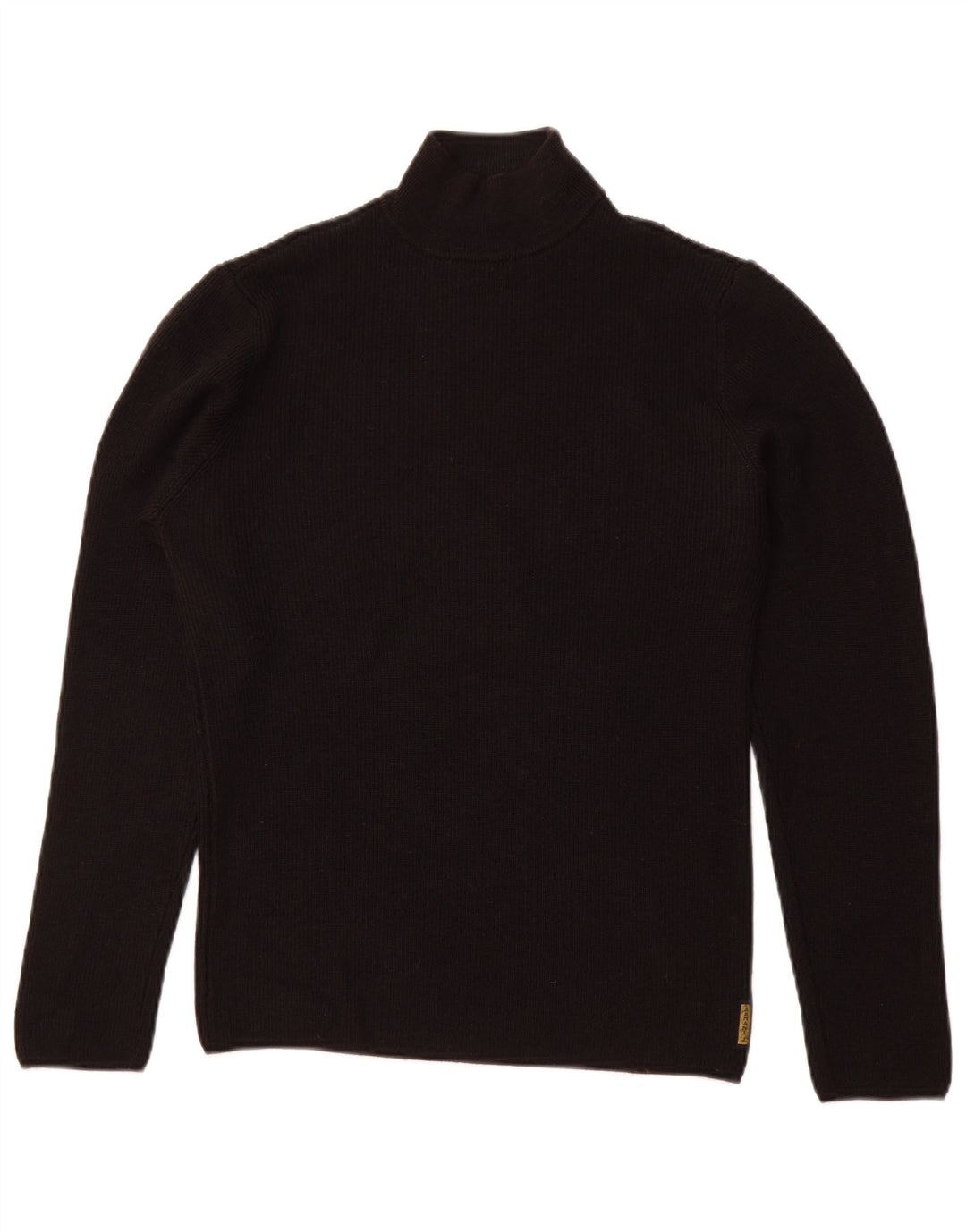 ARMANI JEANS Suéter masculino com gola tartaruga, lã preta média