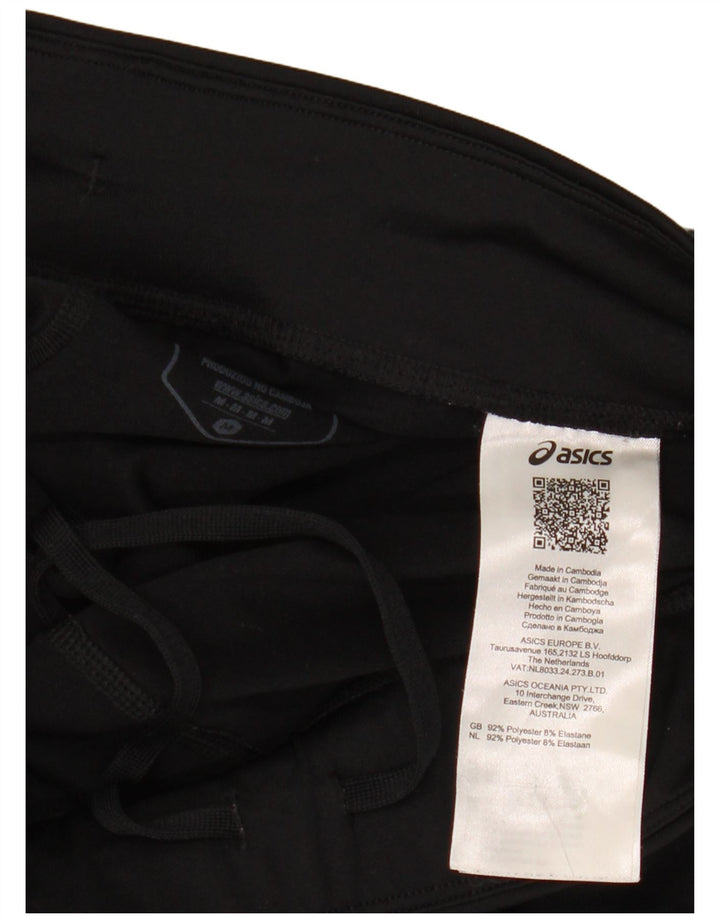 Leggings Capri Mulheres Asics UK 12 Poliéster Preto Médio