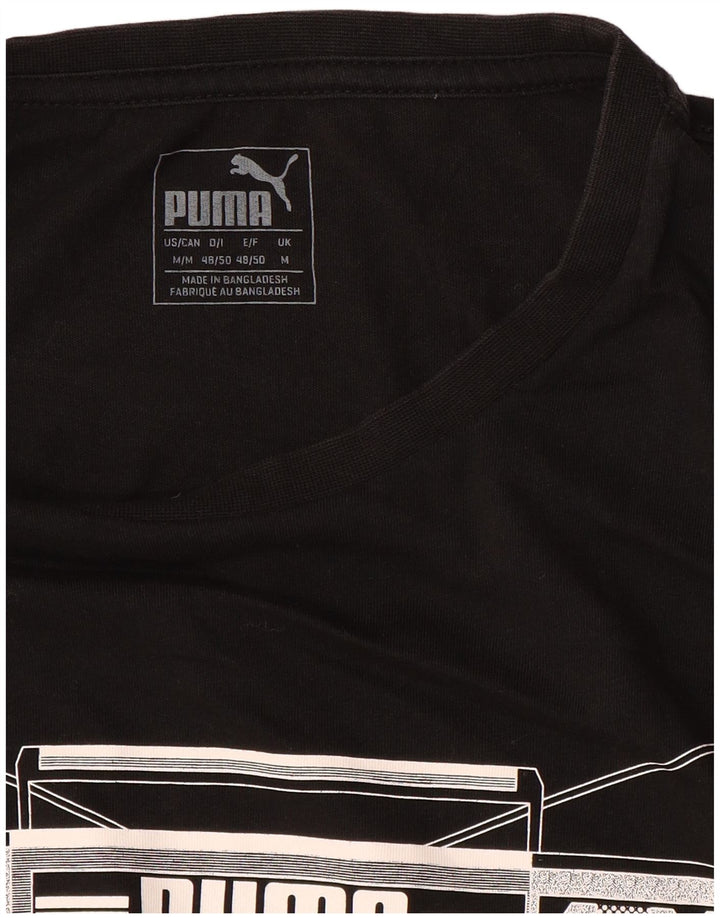 Camiseta masculina PUMA Graphic Top Médio Preto