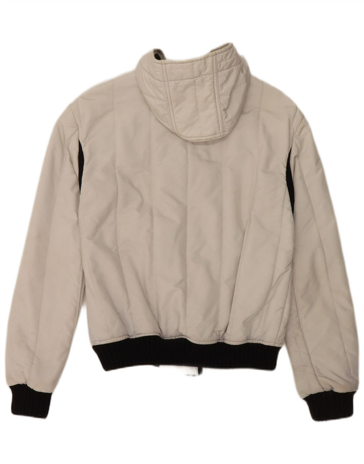 Jaqueta bomber feminina com capuz REFRIGIWEAR UK 14 médio branco poliamida