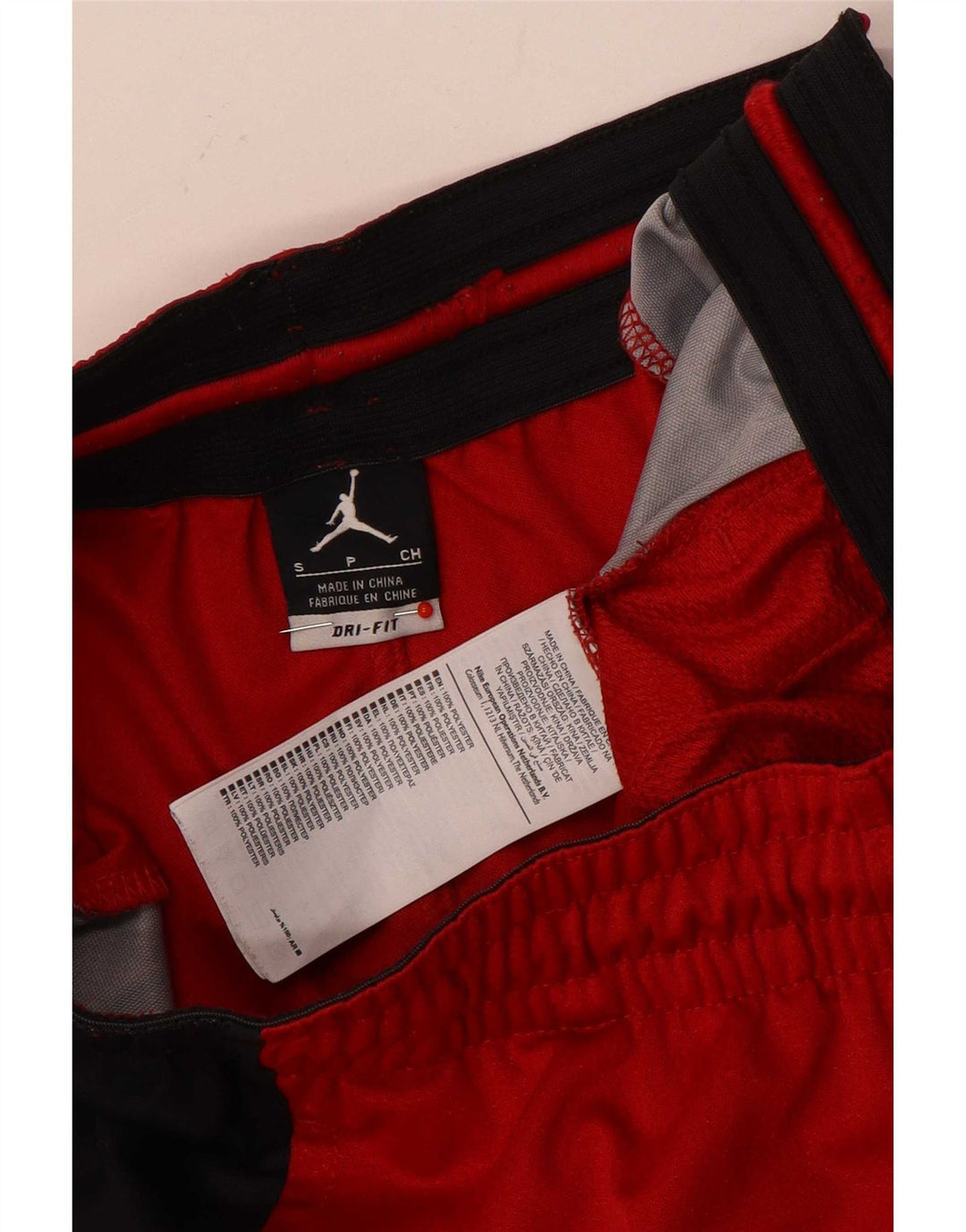 Jordan Mens Dri Fit Graphic Sport Shorts Pequeno Poliéster Colorblock Vermelho