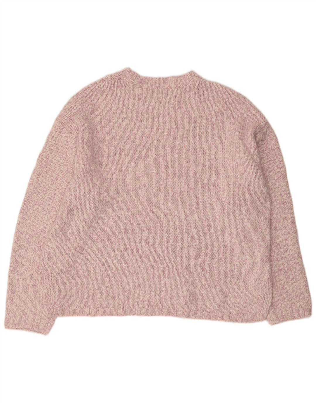 Suéter feminino MARKS & SPENCER com gola redonda UK 18 XL rosa manchado