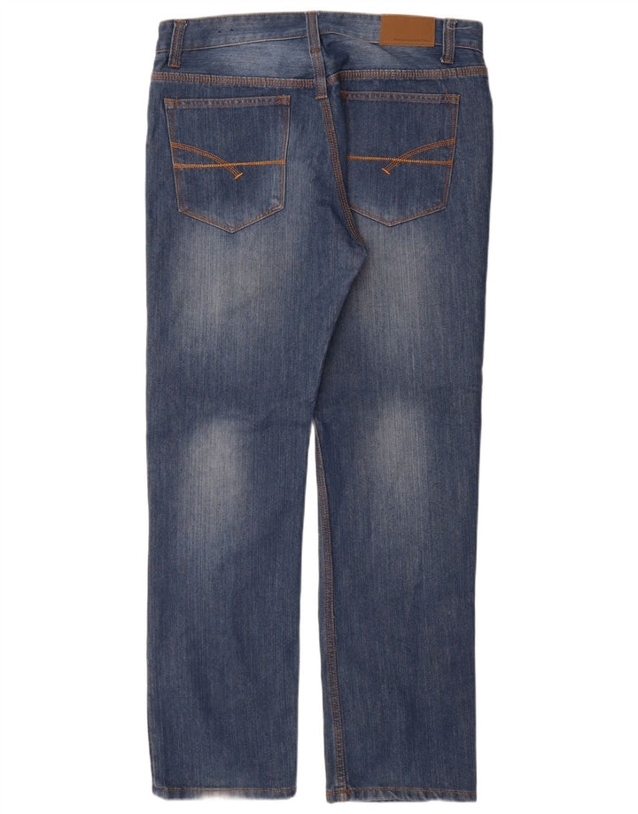 French Connection Masculino Regular Fit Jeans Reto W34 L32 Algodão Azul