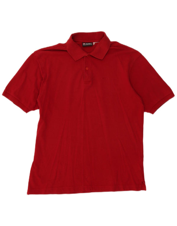 Camisa polo masculina LOTTO Reino Unido 40/42 grande algodão vermelho