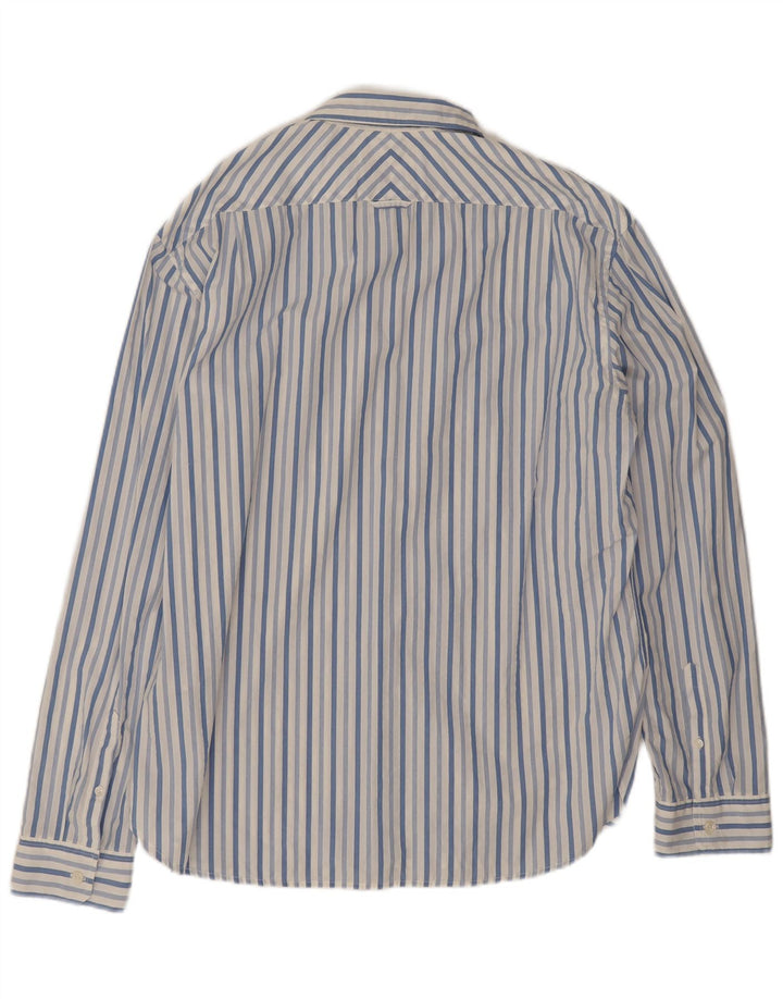 Camisa masculina Dockers XL azul risca de giz algodão