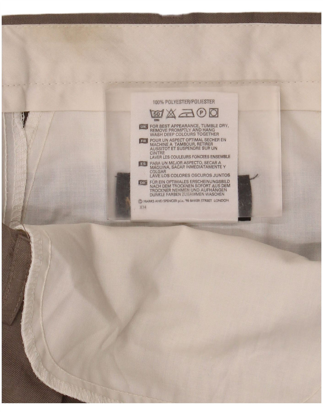 Calça casual Marks & Spencer masculina St. Michael Pegged W38 L29 marrom