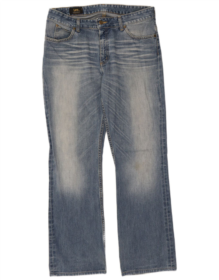 Lee Mens Straight Jeans W32 L33 Azul Algodão