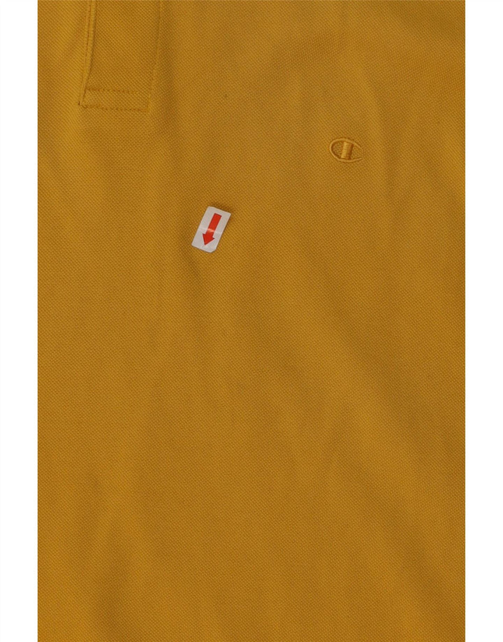CHAMBERS Mens Polo Shirt Large Yellow