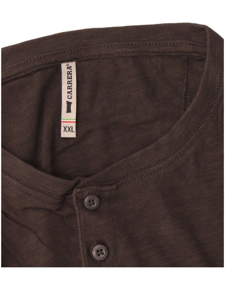 Camiseta masculina Carrera Top 2XL algodão cinza