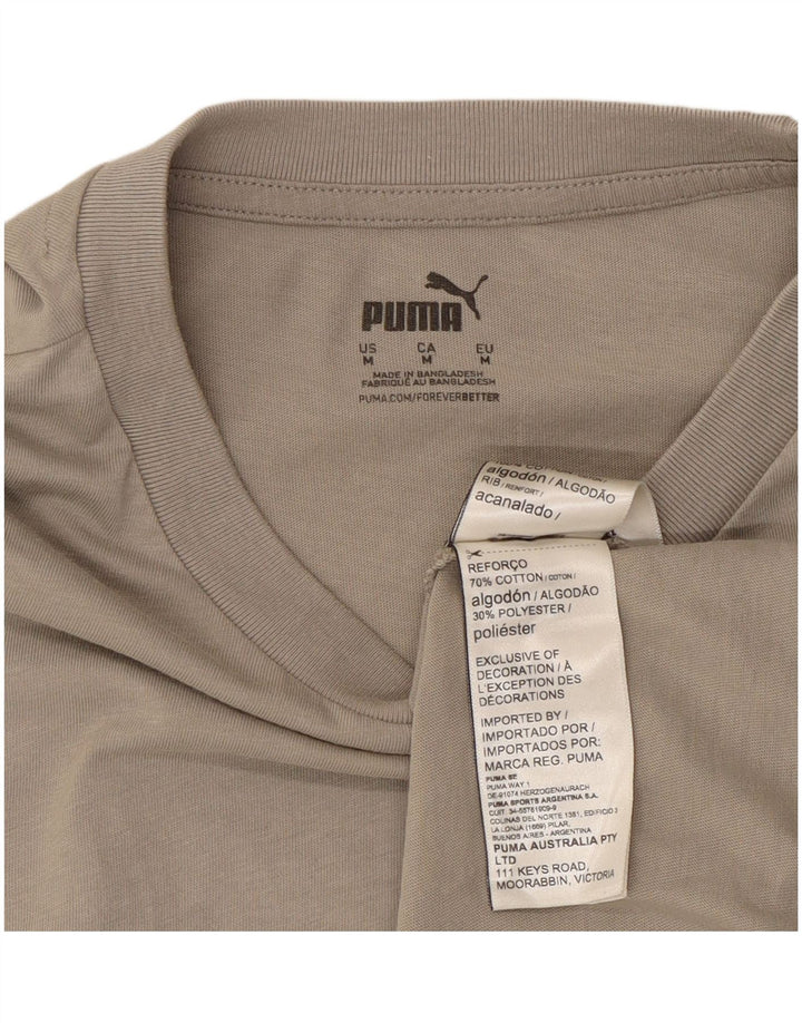 Camiseta masculina Puma Graphic Top cinza médio algodão