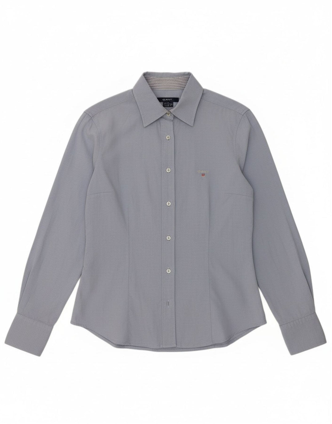 Camisa feminina Gant UK 12 algodão azul médio