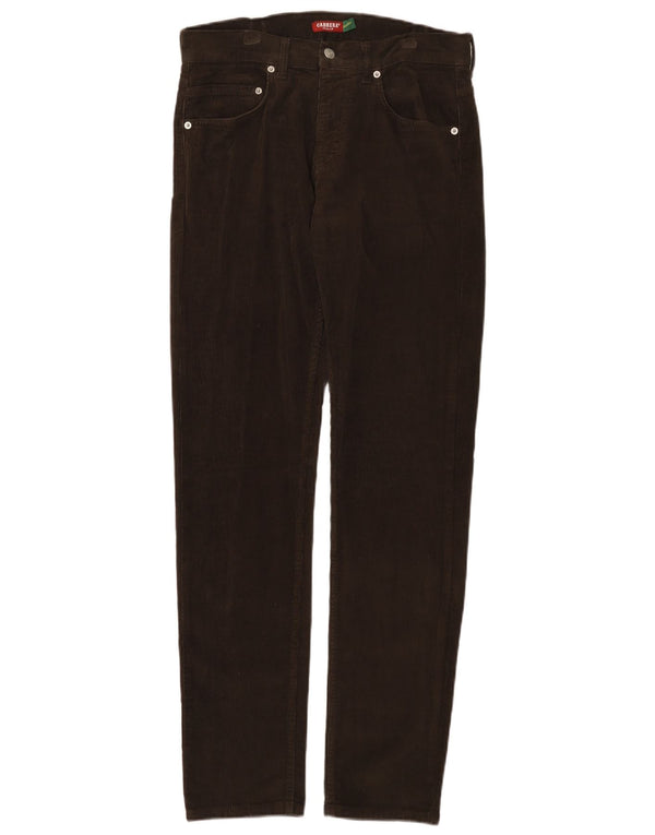 Calça masculina Carrera 717 Slim Fit veludo W32 L33 algodão marrom