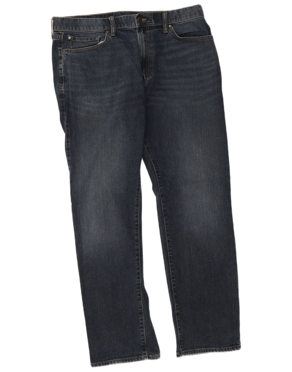 Calça jeans reta regular masculina Marks & Spencer W36 L31 algodão azul