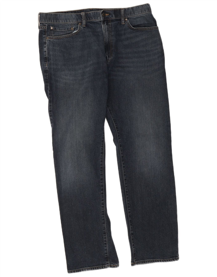 Calça jeans reta regular masculina Marks & Spencer W36 L31 algodão azul