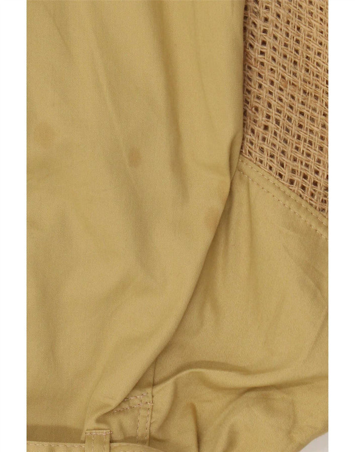 Jaqueta Bomber Batwing Feminina Vintage Reino Unido 14 Algodão Amarelo Médio