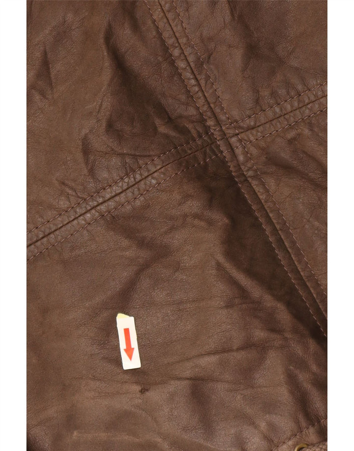 Jaqueta de couro masculina CONBIPEL UK 40 grande couro marrom