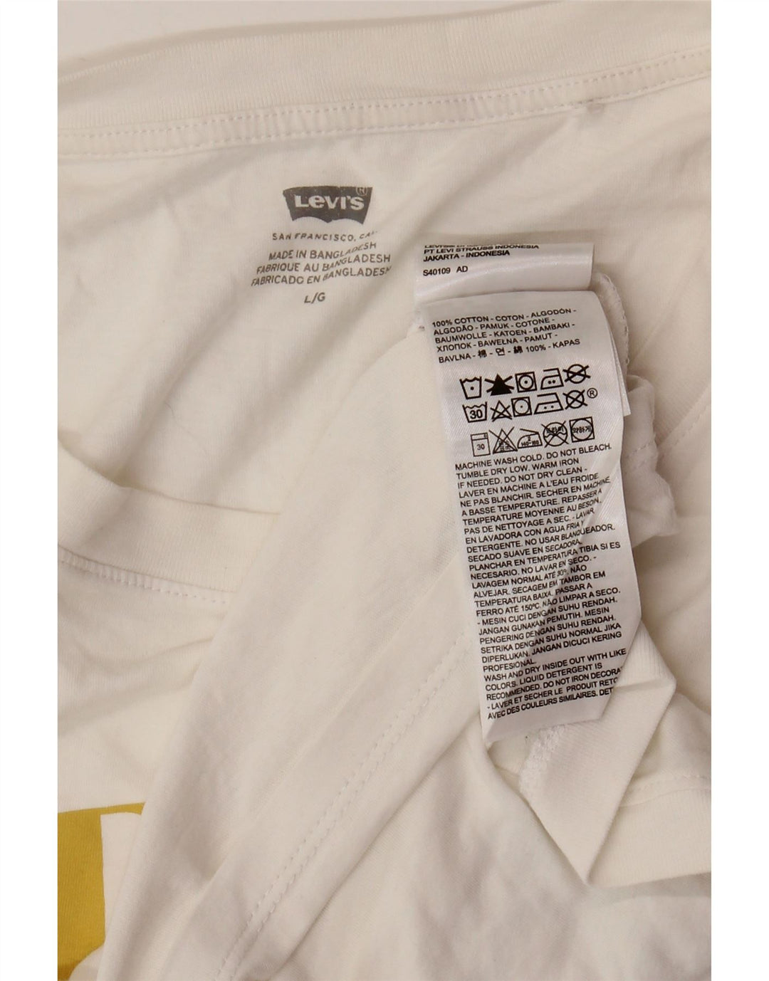 Colete feminino LEVI'S Crop Graphic Vest UK 16 grande algodão branco