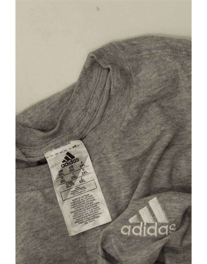 Camiseta masculina Adidas Top 2XL algodão cinza
