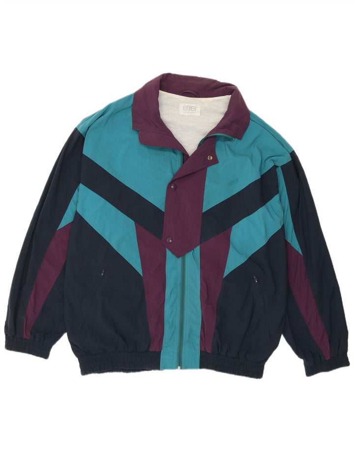 Jaqueta masculina ETIREL com ajuste solto e top IT 50 bloco colorido azul médio