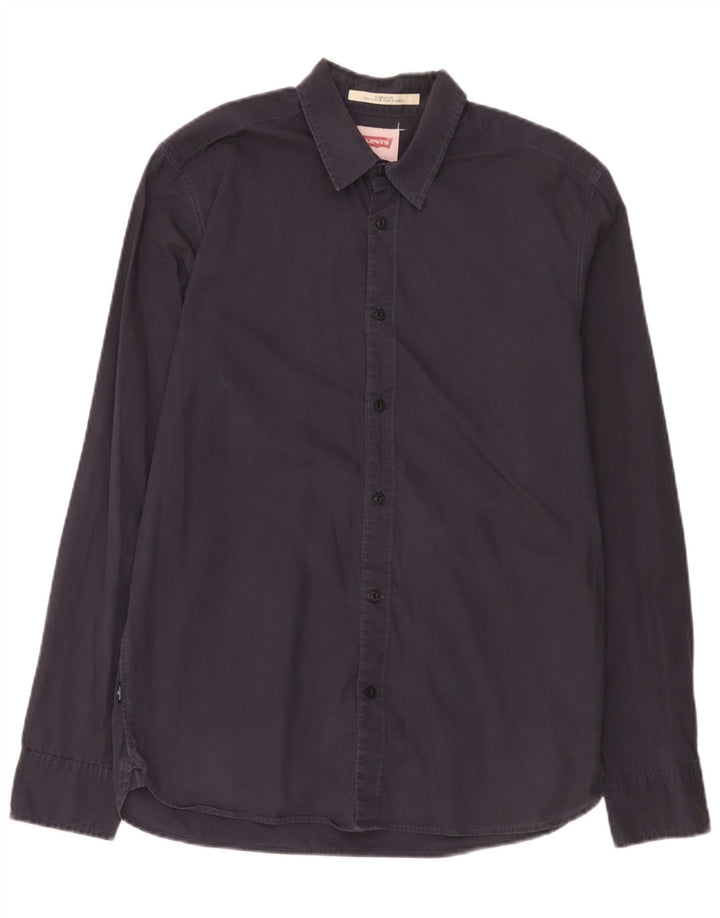 Camisa masculina Levi's Standard Fit média azul marinho