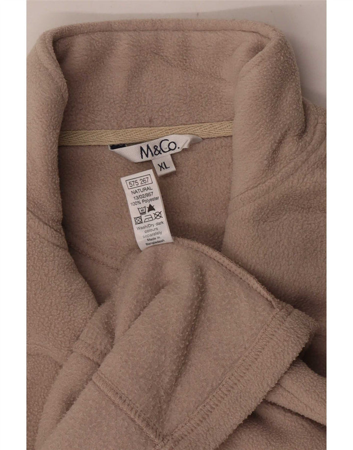 Jaqueta de lã feminina M&Co UK 18 XL poliéster bege