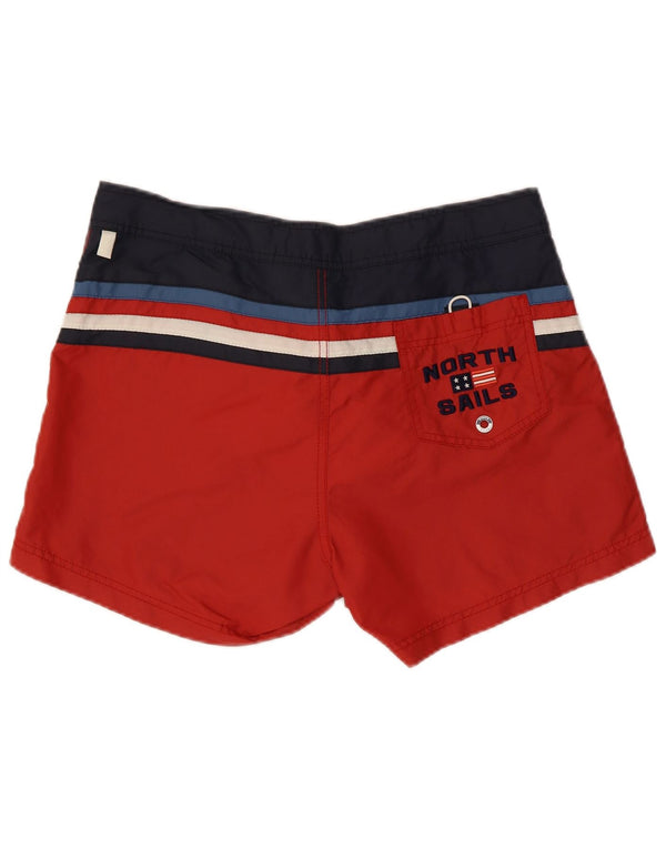 Shorts de natação masculino North Sails gráfico médio vermelho colorblock poliamida