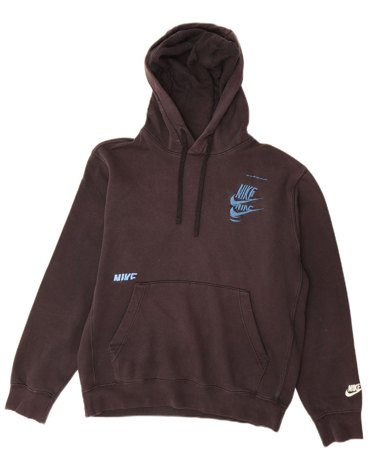 Nike Mens Hoodie Jumper Médio Algodão Preto
