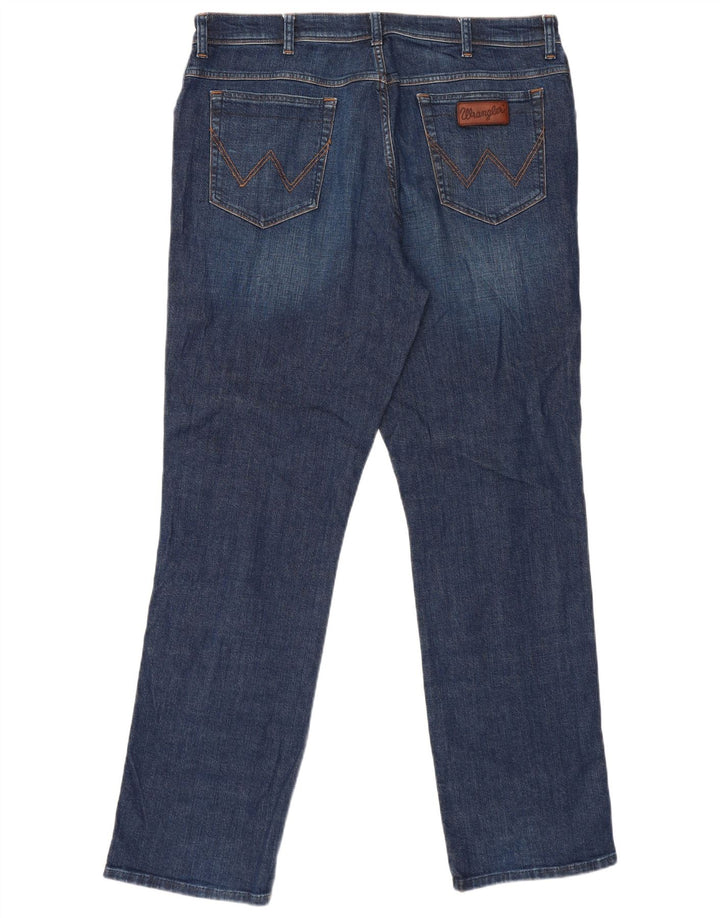 Wrangler Masculino Texas Straight Jeans W40 L34 Azul Algodão