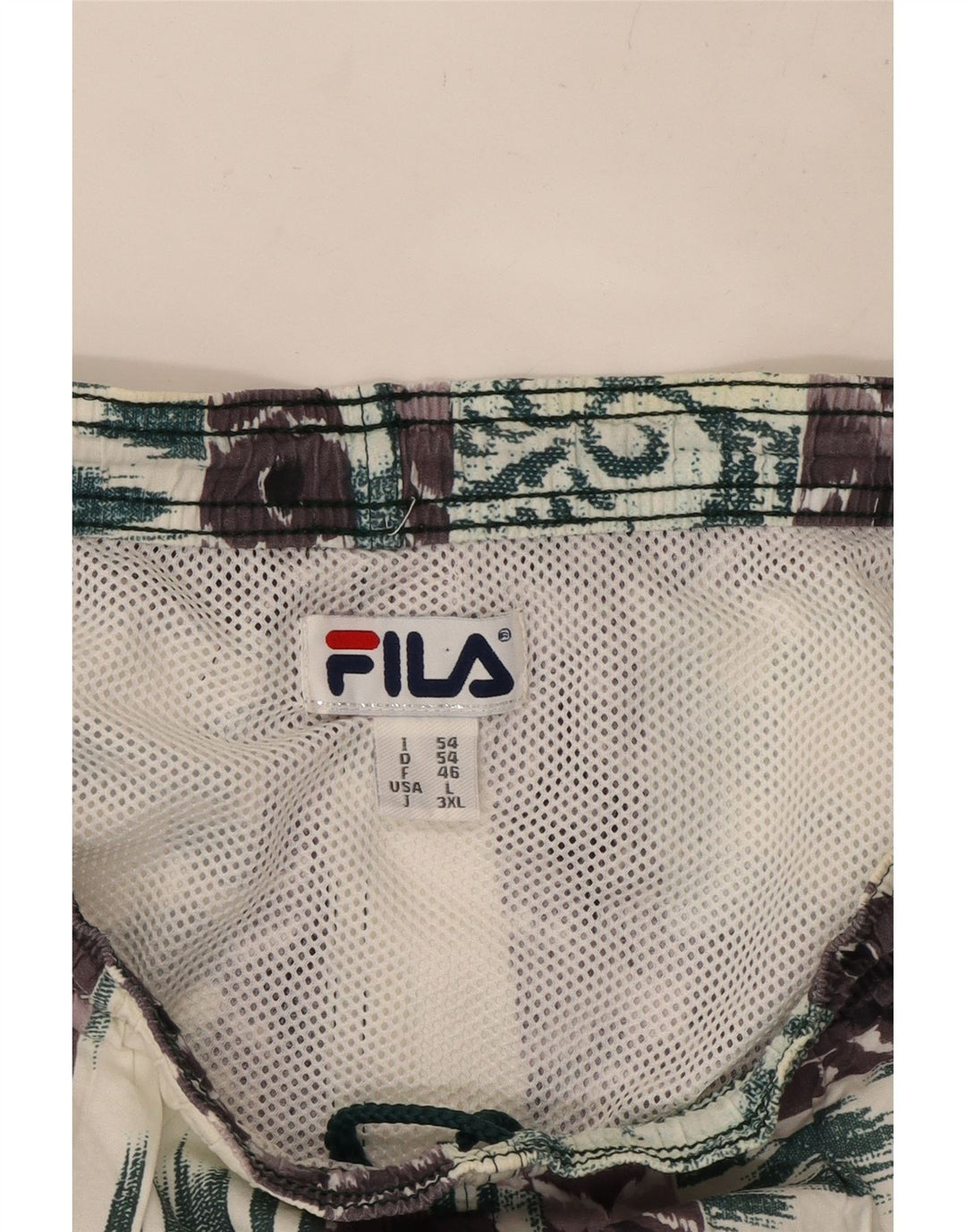 Shorts de natação masculino FILA grande cinza Ikat