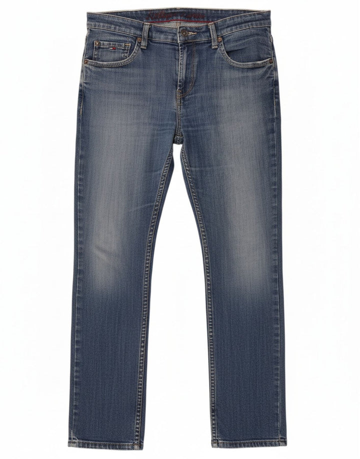 Jeans slim feminino TOMMY HILFIGER W33 L34 azul algodão
