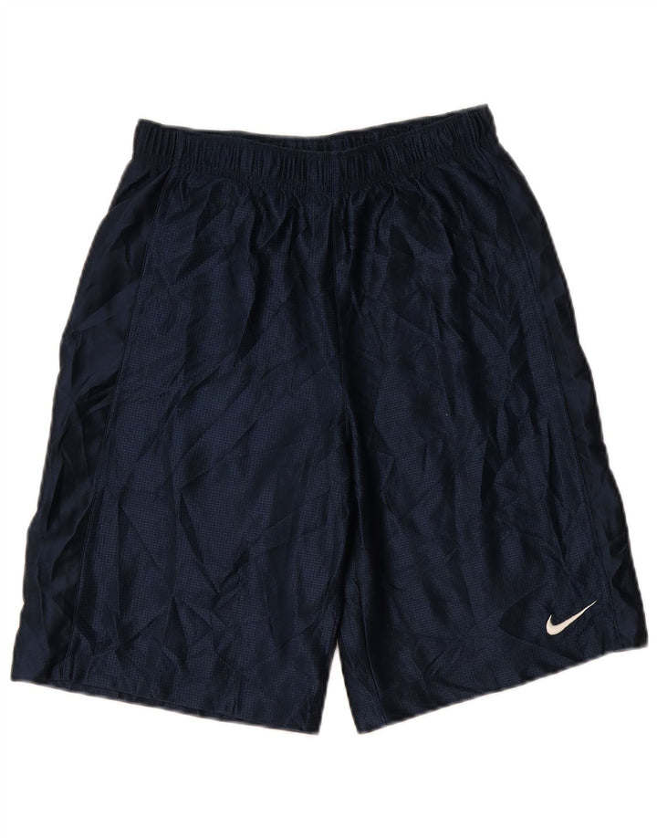 Shorts esportivos masculinos Nike grandes poliéster azul marinho