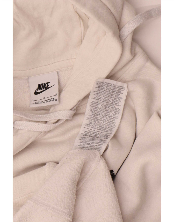 Nike Mens Hoodie Jumper Grande Algodão Branco