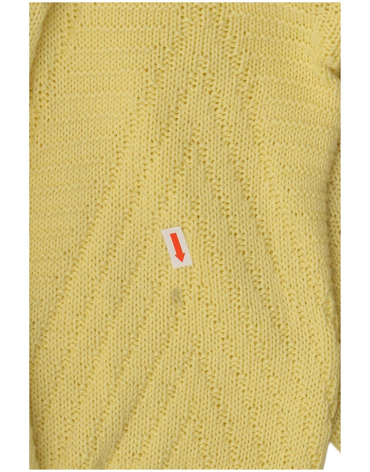 BRIAN SCOTT Suéter masculino com decote em V tamanho 48 2XL Amarelo Argyle/Diamante