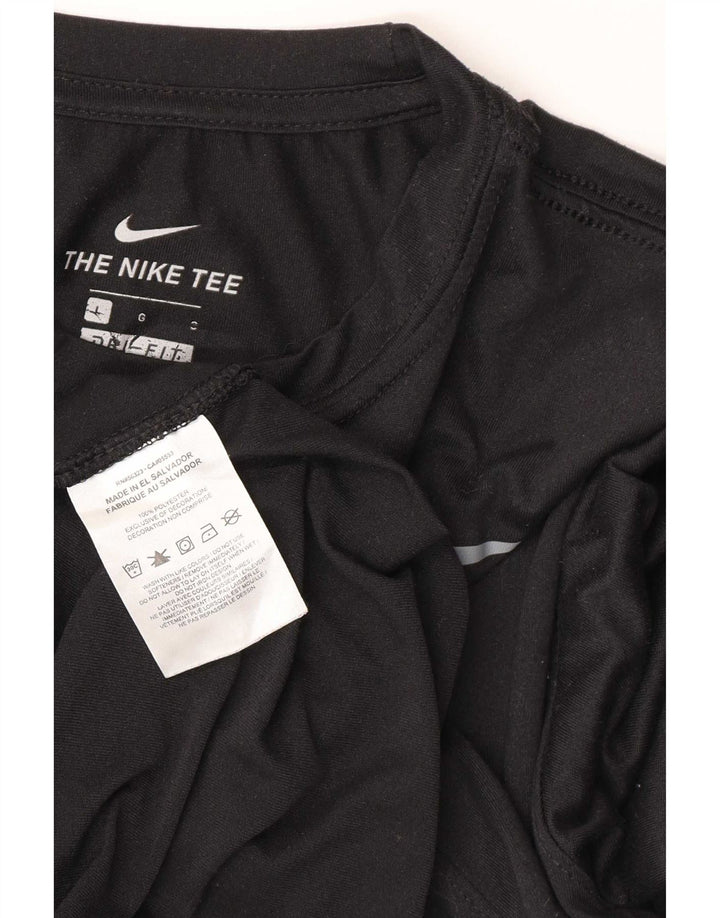 Top gráfico Nike masculino Wildcats manga comprida grande poliéster preto