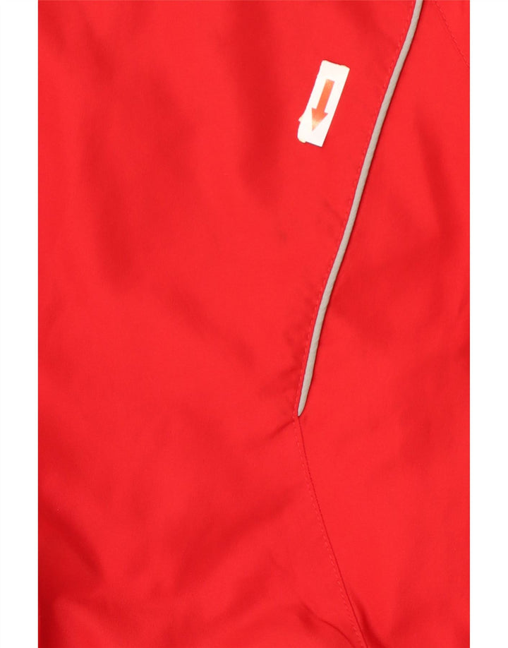 Adidas Womens Tracksuit Top Jacket UK 16 Grande Poliéster Vermelho