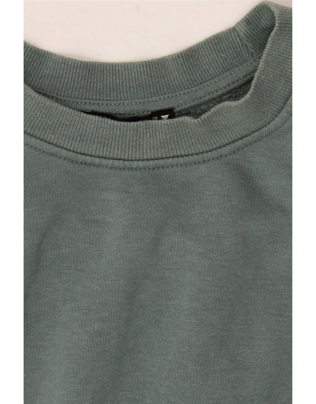 Zara Womens Crop Oversized Moletom Jumper UK 14 Médio Algodão Verde
