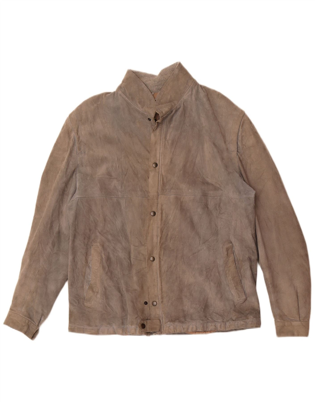 Jaqueta de camurça masculina vintage UK 38 cinza médio