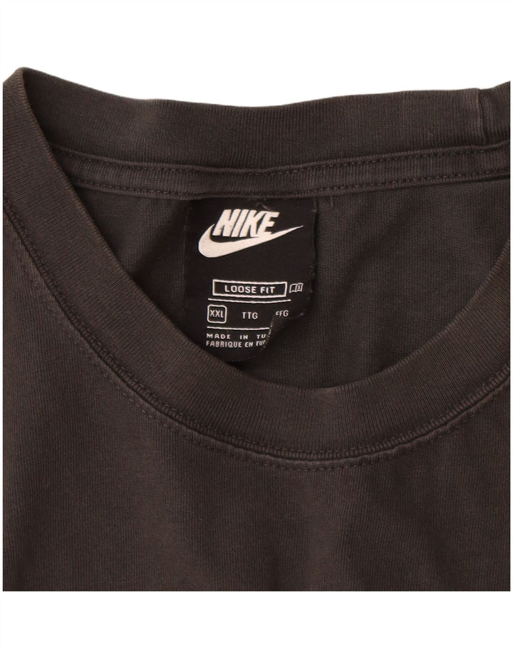 Camiseta masculina Nike Loose Fit Graphic Top 2XL de algodão preto