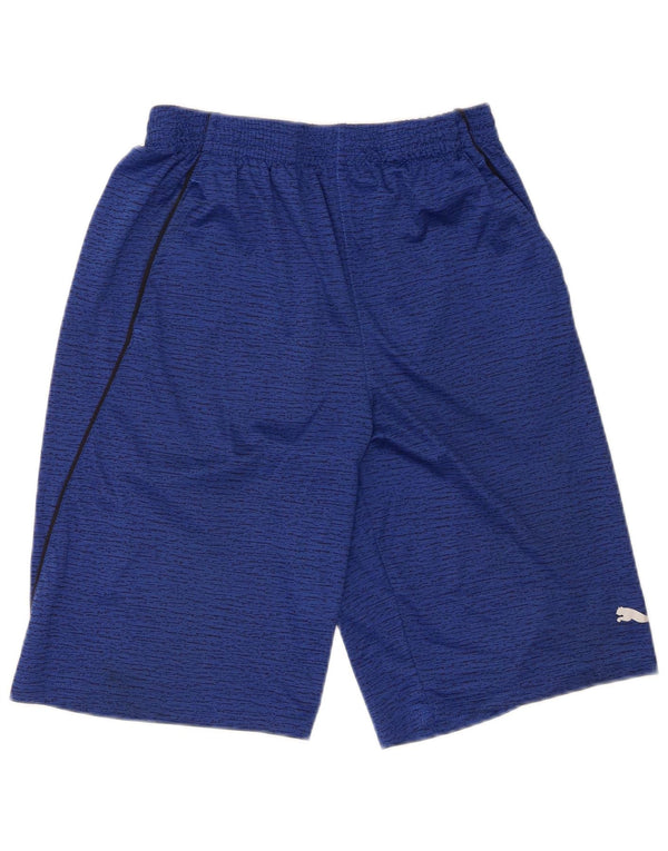Shorts esportivos Puma meninos 13-14 anos XL azul marinho manchado poliéster