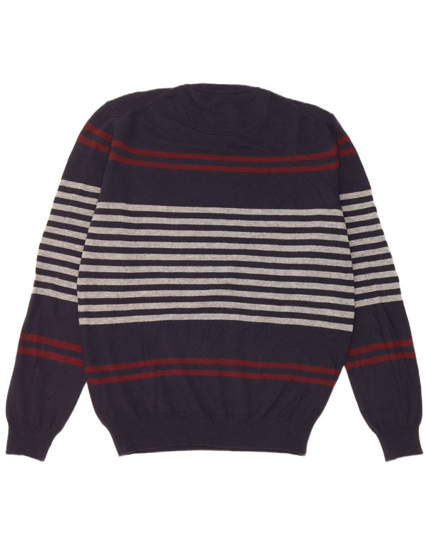 Suéter masculino Marina Yachting com gola redonda XL listrado azul marinho