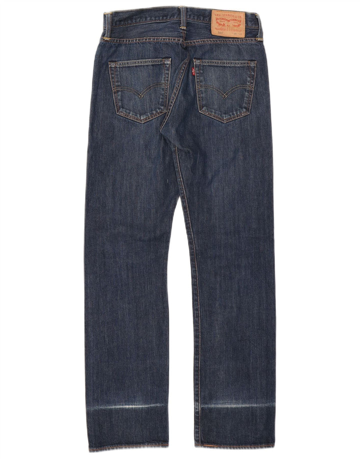 LEVI'S Masculino 501 Straight Jeans W30 L32 Azul Marinho Algodão