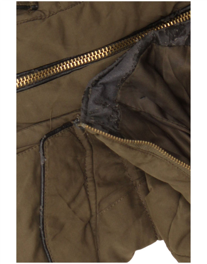 Jaqueta acolchoada feminina Zara UK 6 XS Caqui