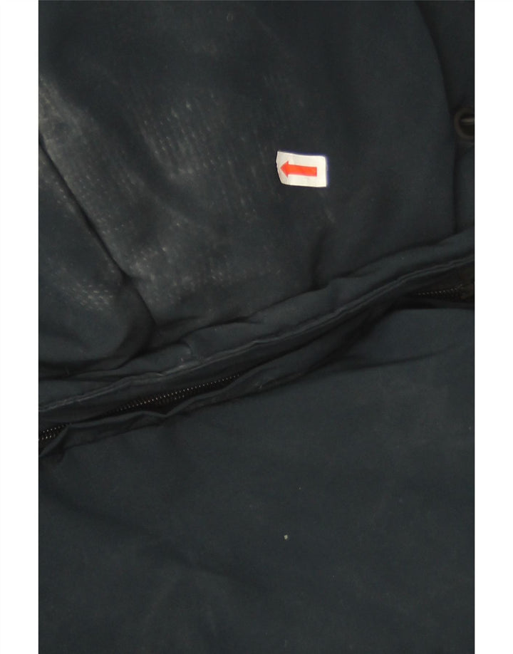 Jaqueta acolchoada com capuz superdimensionada feminina Superdry UK 8 pequena azul marinho