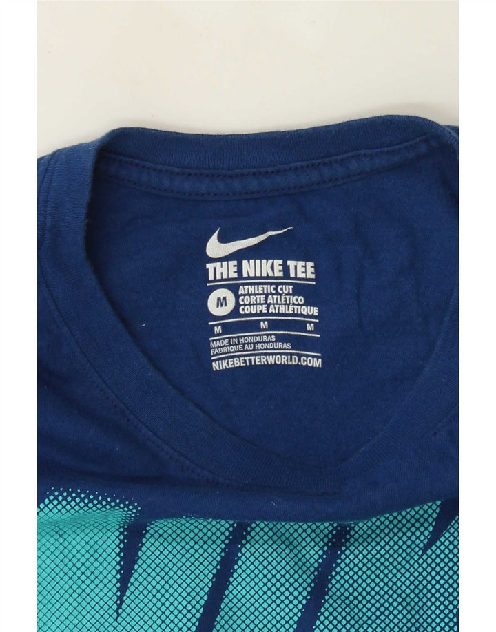 Camiseta Nike masculina Athletic Cut Graphic Top Médio Azul Marinho