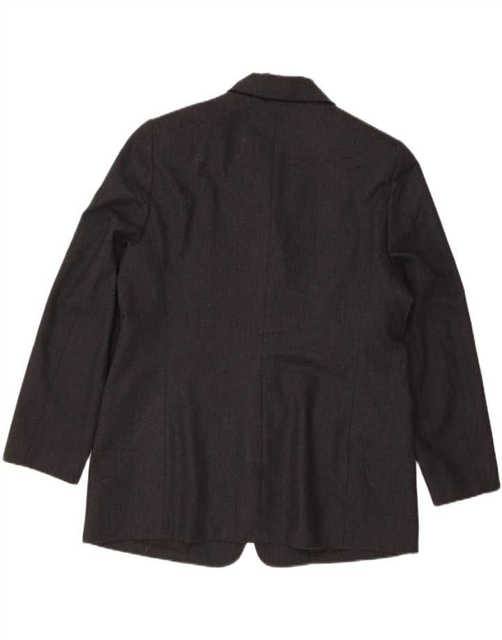 Jaqueta blazer feminina Ferre com 4 botões UK 20 2XL cinza manchada