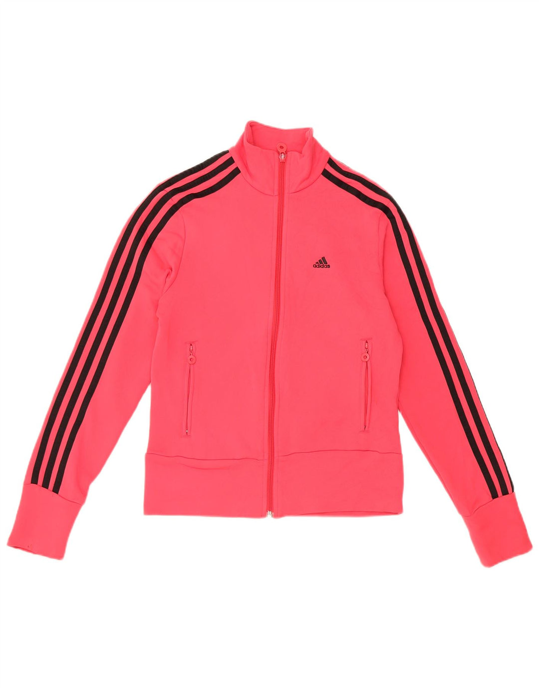 ADIDAS Womens Tracksuit Top Jacket UK 10 Pequeno Rosa Poliéster