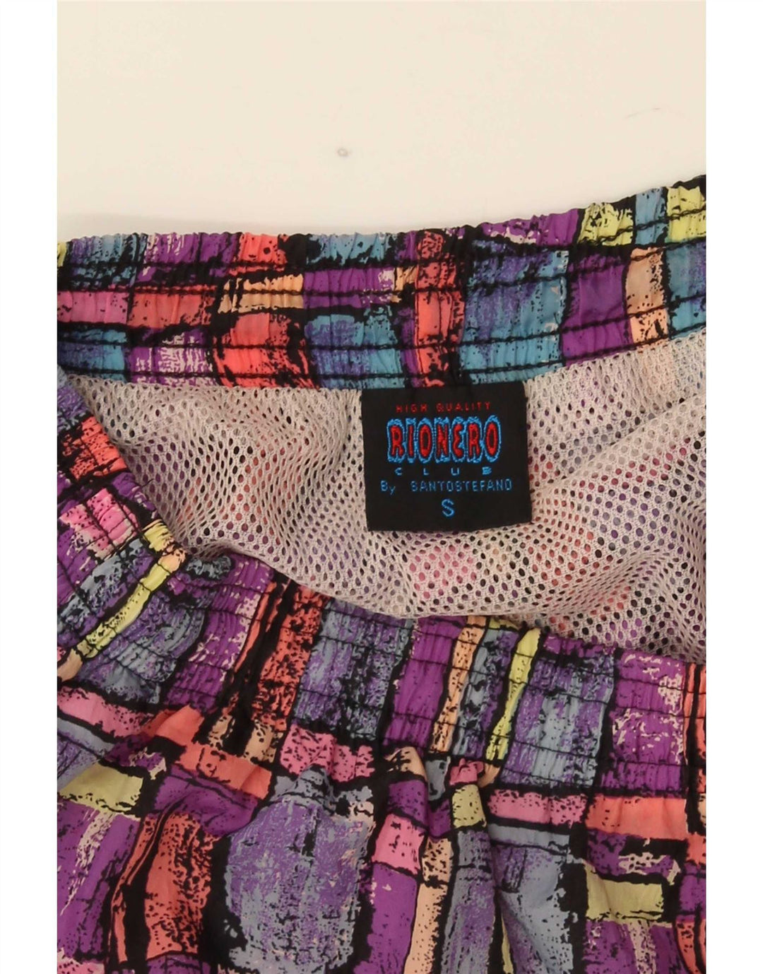 Shorts de natação masculino Santostefano pequeno poliamida geométrica multicolorida