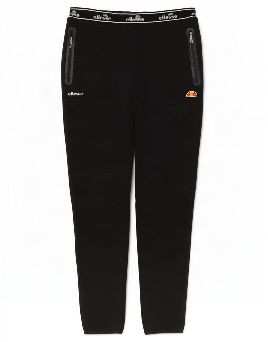 Calça de treino masculina Ellesse com estampa gráfica grande de algodão preto