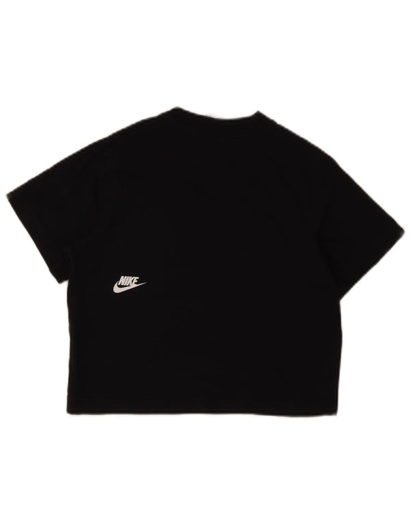 Camiseta Nike Girls Graphic Top 8-9 Anos Pequeno Algodão Preto