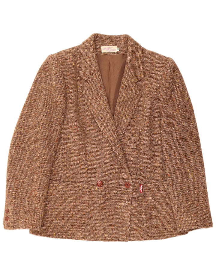 Jaqueta blazer feminina Carrera com peito duplo IT 44 marrom médio manchado